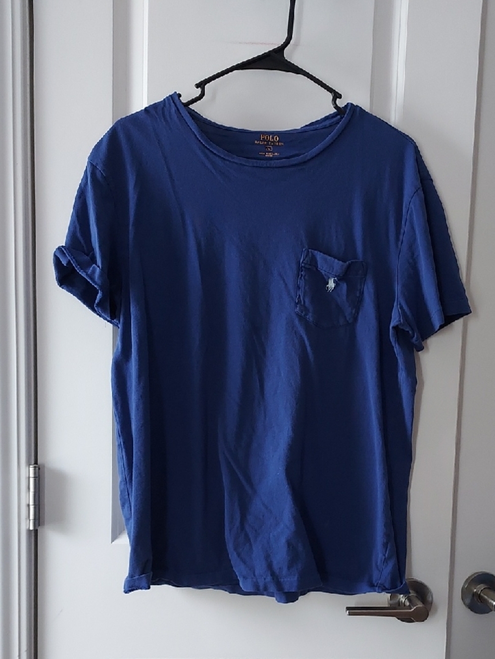 Polo by Ralph Lauren Men's Blue Pocket Crew Neck T-Shirt